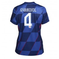 Camiseta Croacia Josko Gvardiol #4 Visitante Equipación para mujer Eurocopa 2024 manga corta